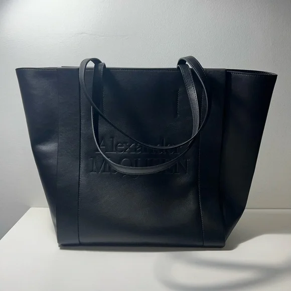 Alexander McQueen Leather Signature Shopper Tote Bag Purse 💕for Sasha - Picture 7 of 16